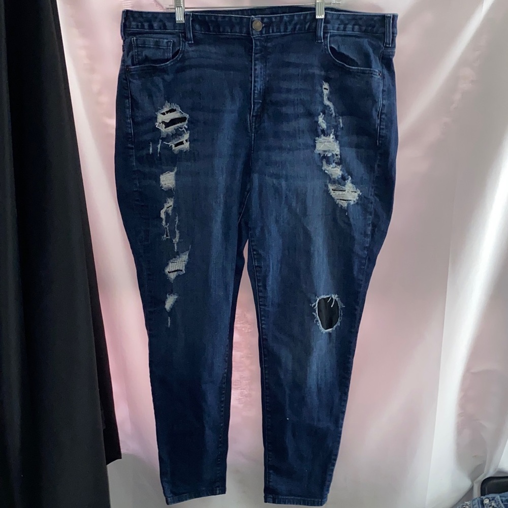 LANE BRYANT SKINNY WO SIZE 26 Plus size Distressed Blue Women's Jeans. GUC CLEAN